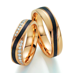 Sorte Vielsesringe Carbon