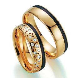 Sorte Vielsesringe Carbon