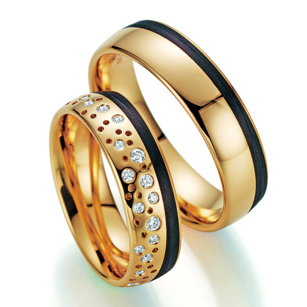 Sorte Vielsesringe Carbon