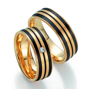 Sorte Vielsesringe Carbon