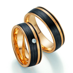 Sorte Vielsesringe Carbon