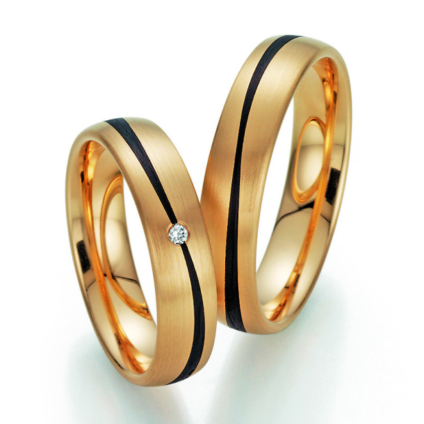 Sorte Vielsesringe Carbon