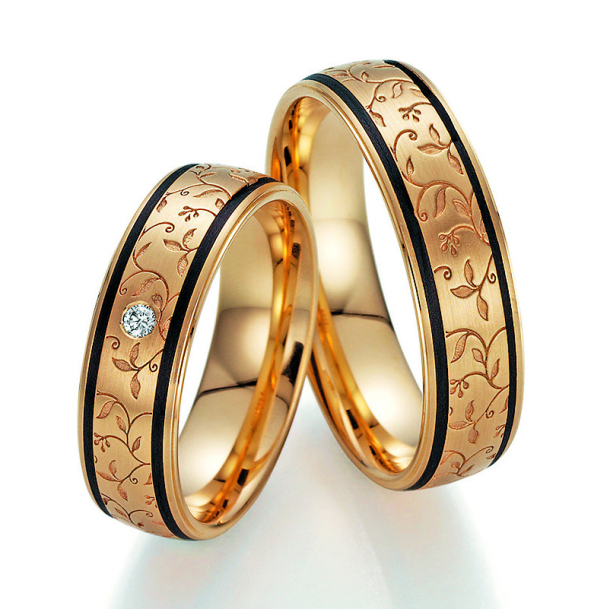 Sorte Vielsesringe Carbon