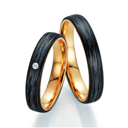 Sorte Vielsesringe Carbon