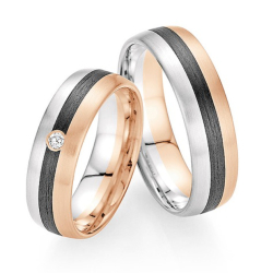 Sorte Vielsesringe Carbon