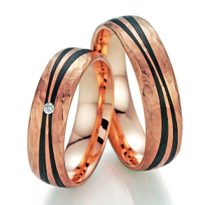 Sorte Vielsesringe Carbon