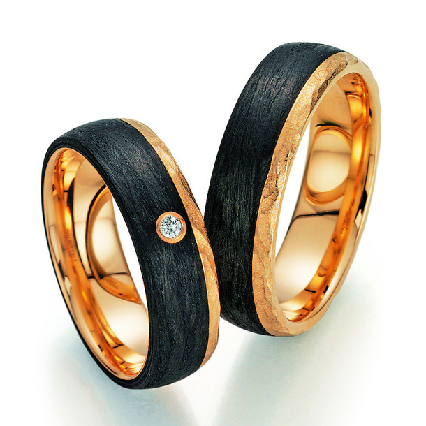 Sorte Vielsesringe Carbon