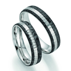 Sorte Vielsesringe Carbon