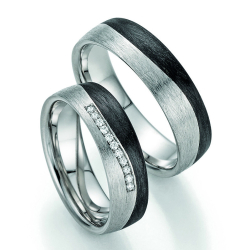 Sorte Vielsesringe Carbon