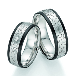 Sorte Vielsesringe Carbon