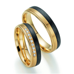 Sorte Vielsesringe Carbon