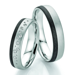 Sorte Vielsesringe Carbon