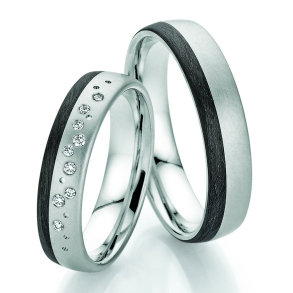 Sorte Vielsesringe Carbon