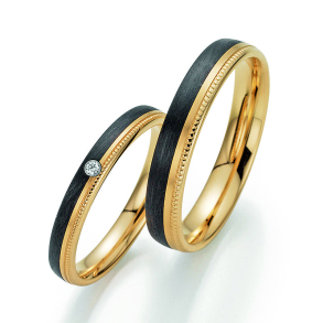 Sorte Vielsesringe Carbon