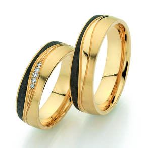 Sorte Vielsesringe Carbon