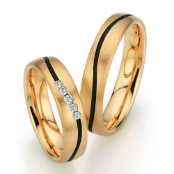 Sorte Vielsesringe Carbon