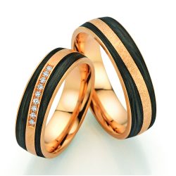 Sorte Vielsesringe Carbon