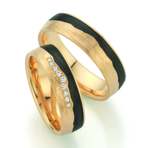 Sorte Vielsesringe Carbon