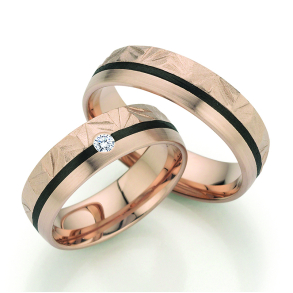 Sorte Vielsesringe Carbon