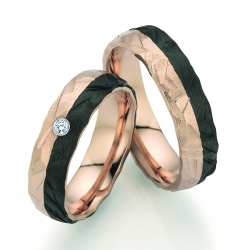 Sorte Vielsesringe Carbon