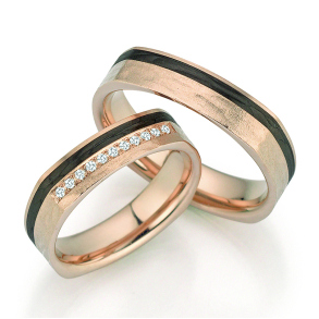 Sorte Vielsesringe Carbon