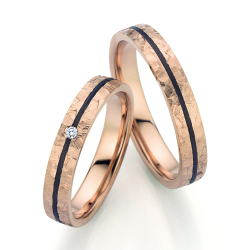 Sorte Vielsesringe Carbon