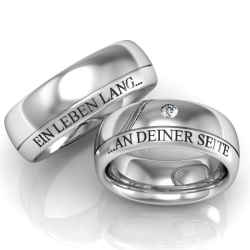 Vielsesringe S�lv m. Udvendig Gravering 247