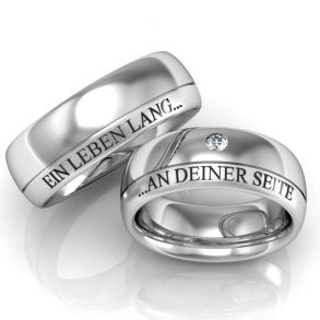 Vielsesringe S�lv m. Udvendig Gravering 247