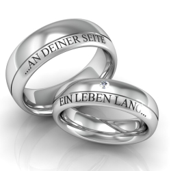 Vielsesringe S�lv m. Udvendig Gravering 249