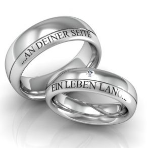 Vielsesringe S�lv m. Udvendig Gravering 249