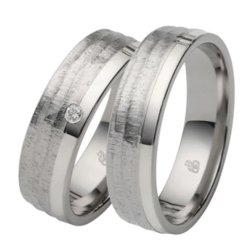 Vielsesringe Rustfri St�l og S�lv 60073