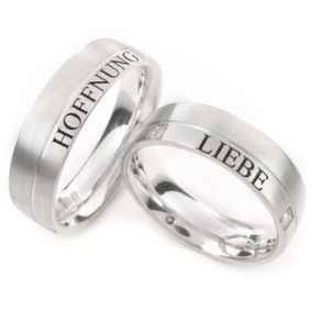 Vielsesringe S�lv brilliant m. Udvendig Gravering 251