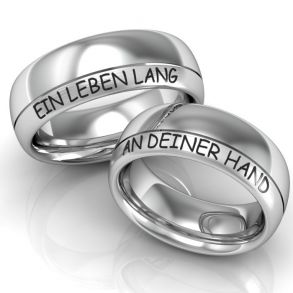 Vielsesringe S�lv m. Udvendig Gravering 252