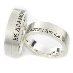 Vielsesringe Slv brilliant m. Udvendig Gravering 253