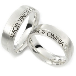 Vielsesringe Slv brilliant m. Udvendig Gravering 254