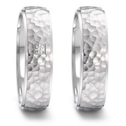 Vielsesringe Rustfri Stl m. diamant