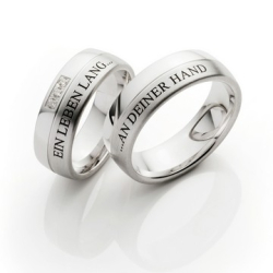 Vielsesringe Slv brilliant m. Udvendig Gravering 376