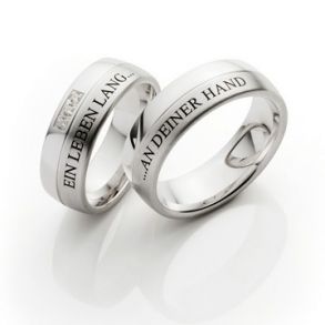 Vielsesringe S�lv brilliant m. Udvendig Gravering 376
