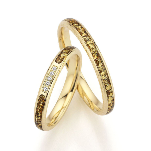 Eksklusive Vielsesringe Goldflakes Only You 38-7906