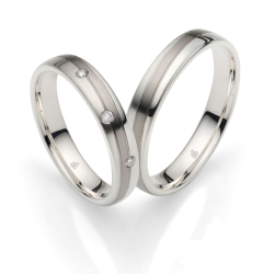 Vielsesringe S�lv og Palladium m. diamant 51186