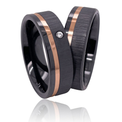 Vielsesringe Titanium og Keramik 4606