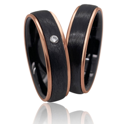 Vielsesringe Titanium og Keramik 4608