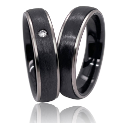 Vielsesringe Titanium og Keramik 4610