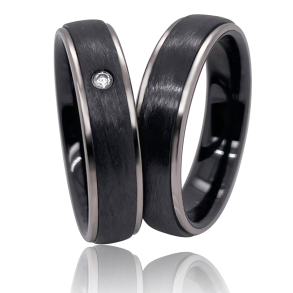 Vielsesringe Titanium og Keramik 4610