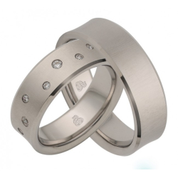 Vielsesringe S�lv m. diamant 7169