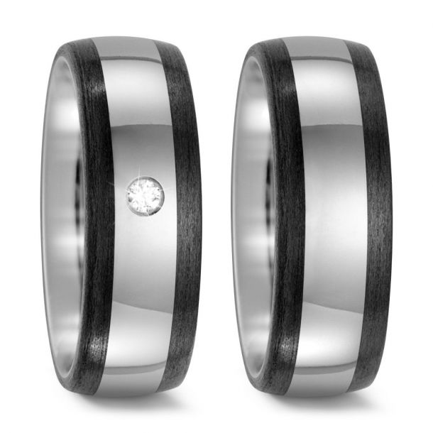 Vielsesringe Titanium og Carbon 52475