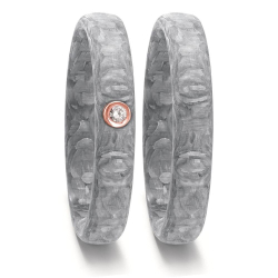 Vielsesringe Carbon og rdguld 52609