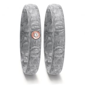 Vielsesringe Carbon og rdguld 52609