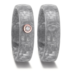 Vielsesringe Carbon og rdguld 52628