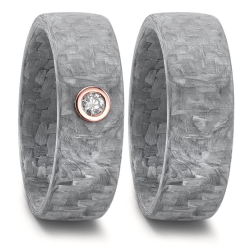 Vielsesringe Carbon og rdguld 52629